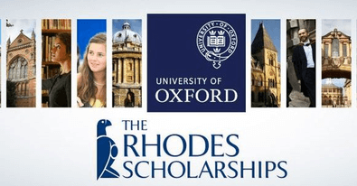 Rhodes scholarships to study at the University of Oxford in the UK