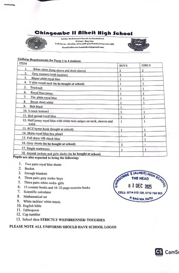 Alheit High School Uniforms