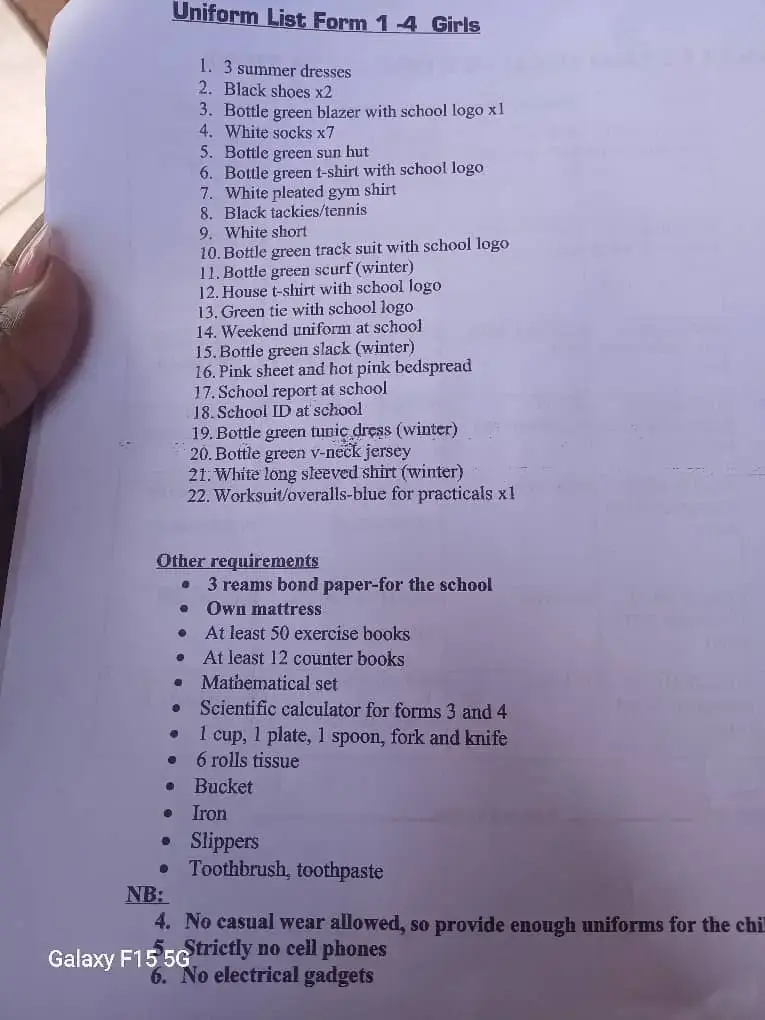 Nkululeko High School Uniform Requirements