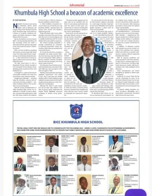 Khumbula High 2025 pass rate