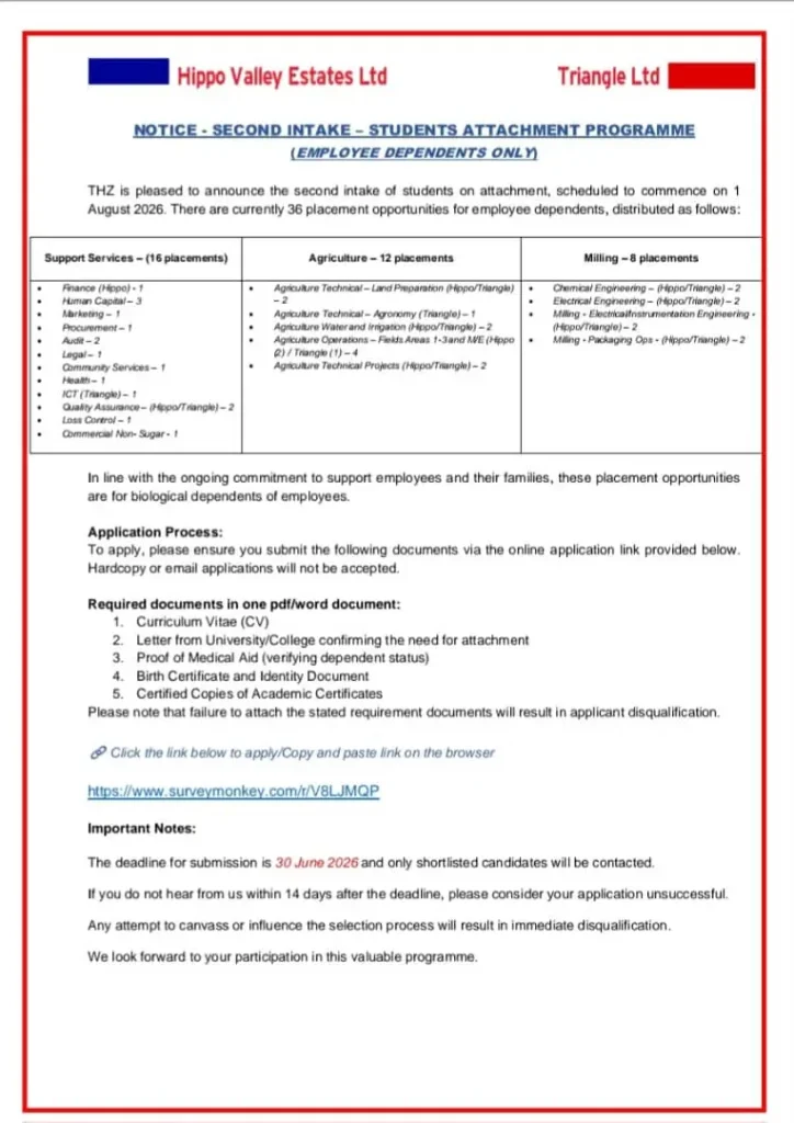 Hippo Valley Estates attachment opportunities