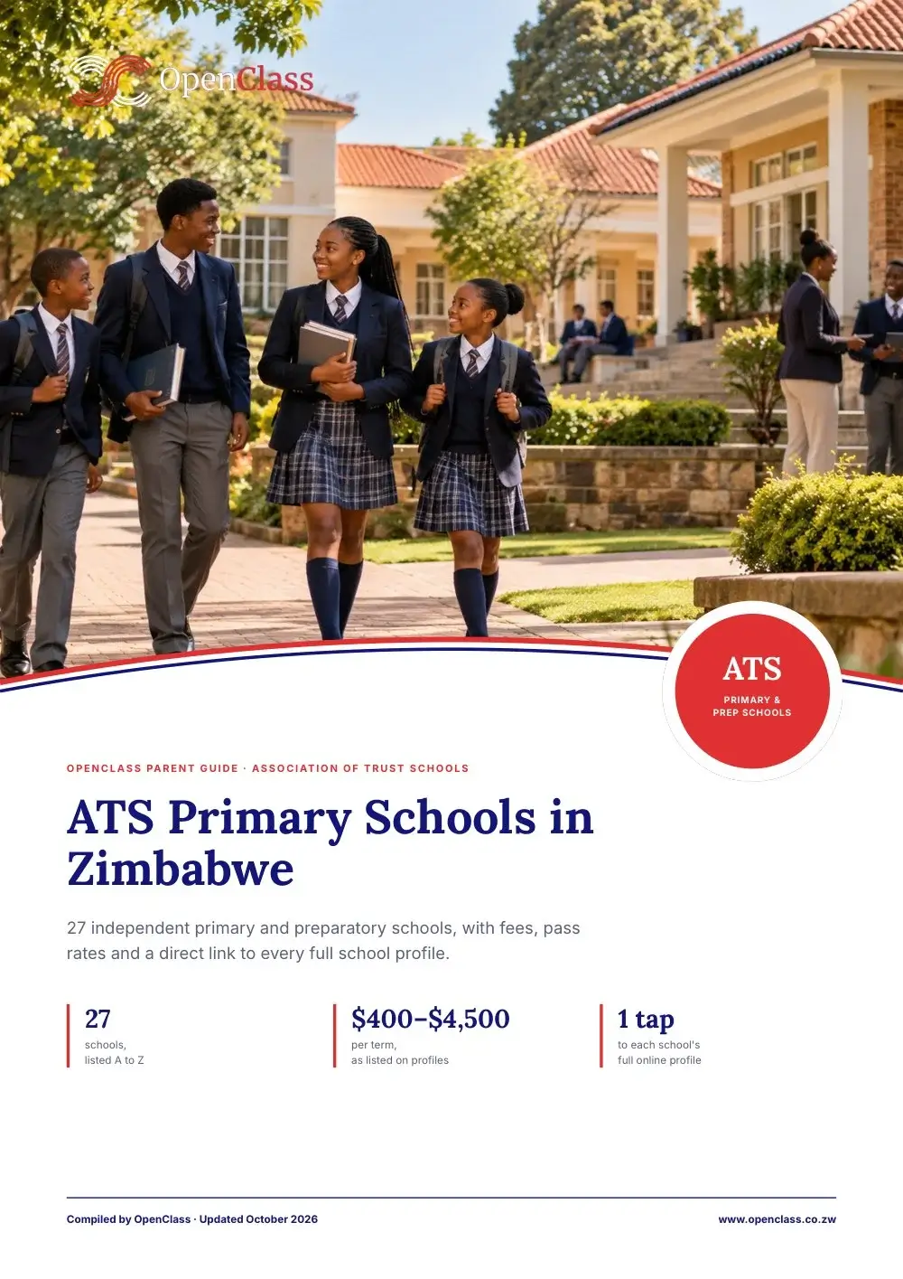 Front cover: ATS Primary Schools in Zimbabwe