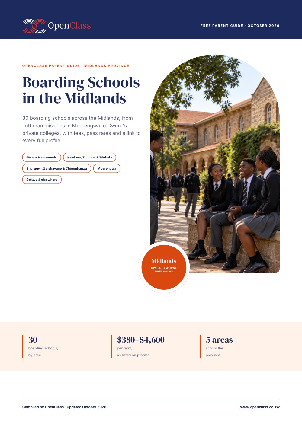 Front cover: Boarding Schools in the Midlands