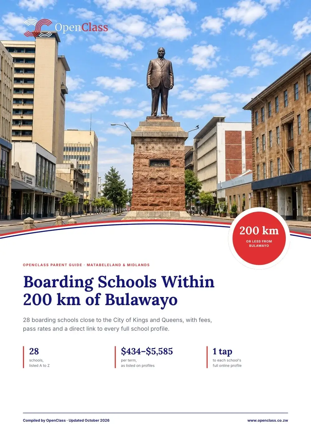 Front cover: Boarding Schools Within 200km of Bulawayo