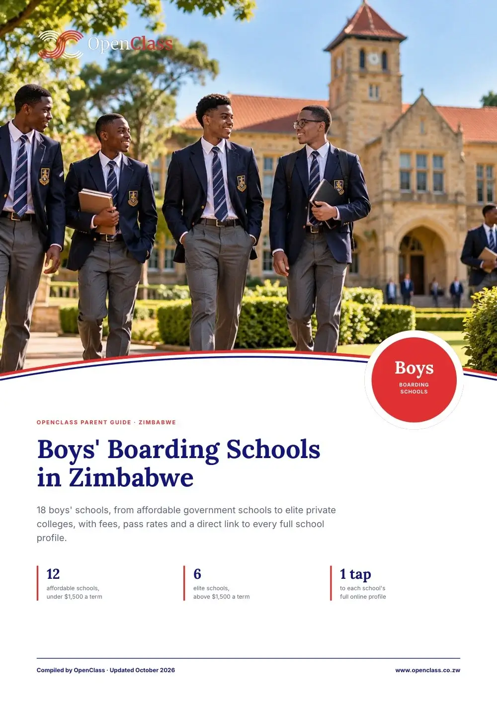 Front cover: Boys’ Boarding Schools in Zimbabwe