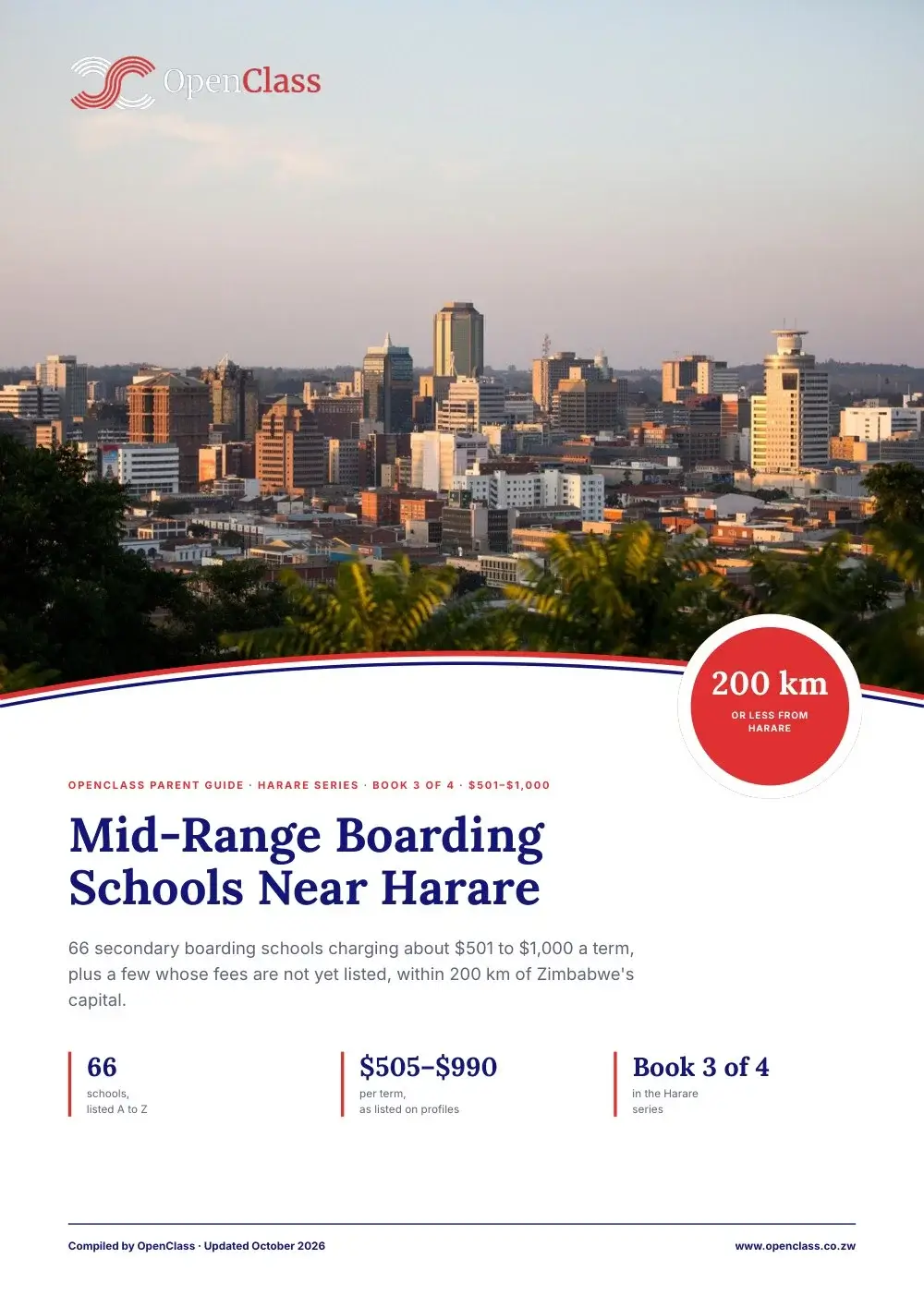 Front cover: Mid-Range Boarding Schools Near Harare
