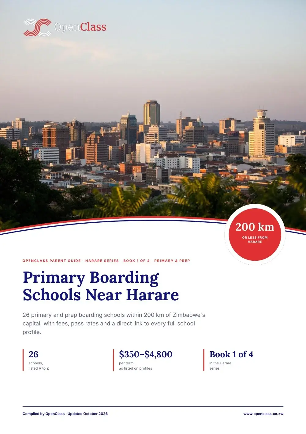 Front cover: Primary Boarding Schools Near Harare